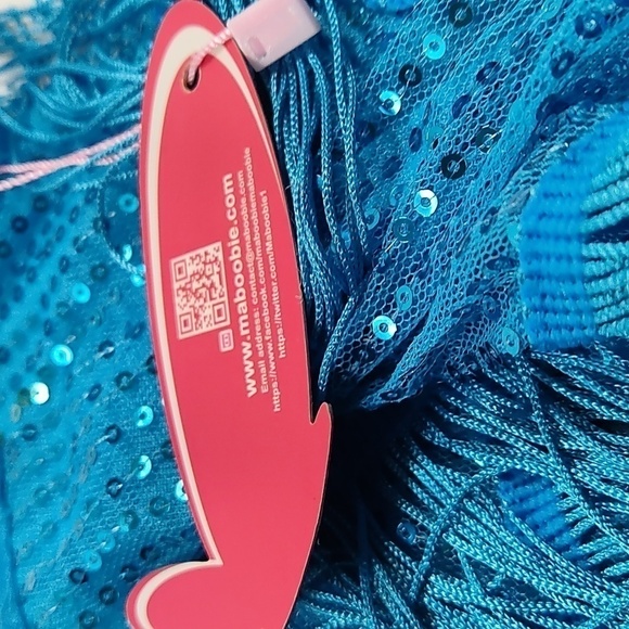 Maboobie dress stretchy party flopper blue Size: M - Picture 5 of 5